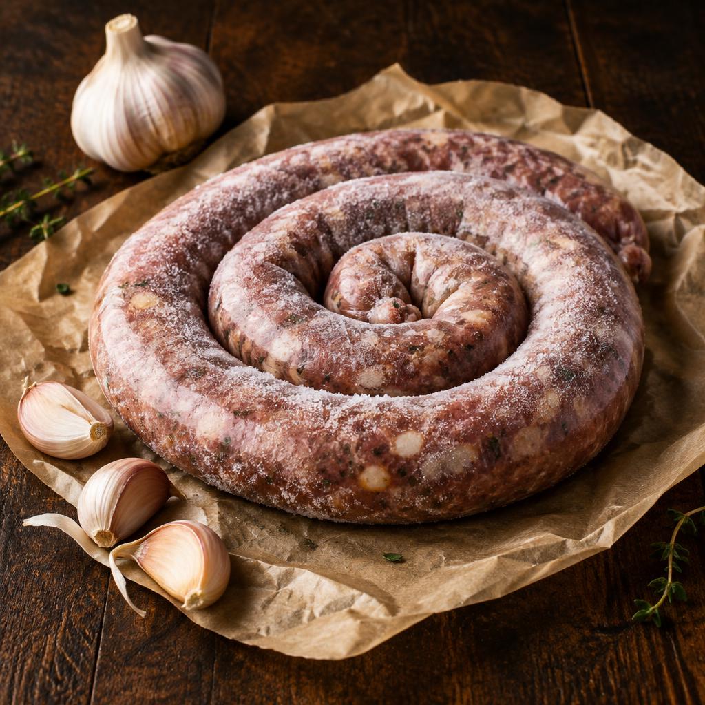 Fresh Frozen Garlic Coil Sausage